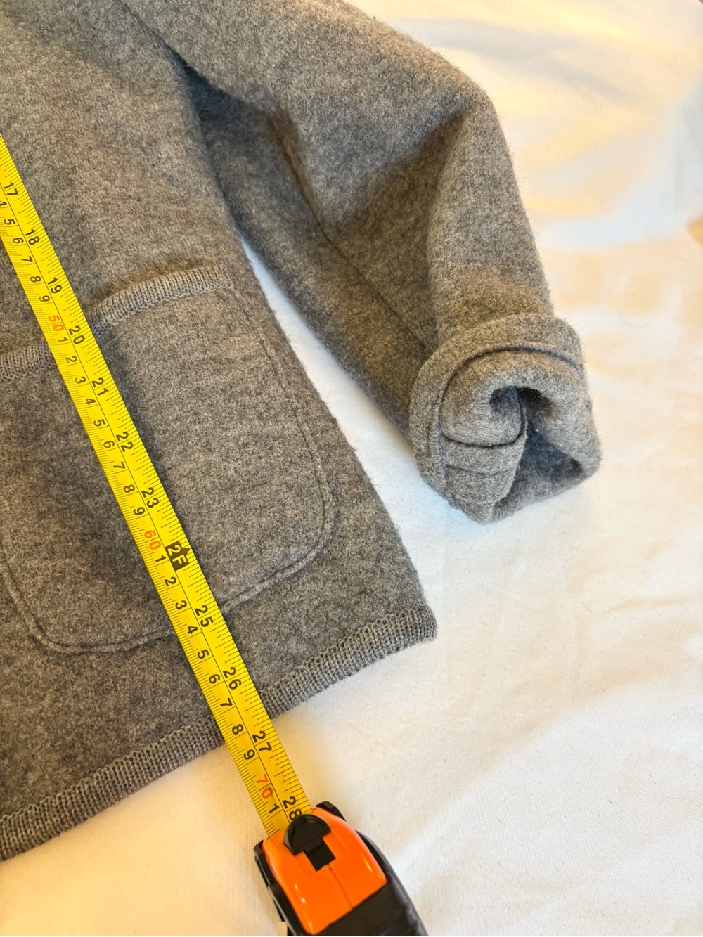 Talbots Gray Wool-Blend Button Front cardigan shacket - Picture 4 of 6